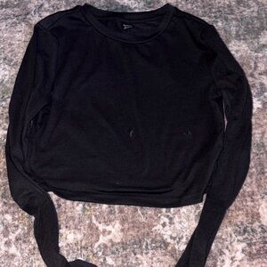 SHEIN Black Long Sleeve Top
